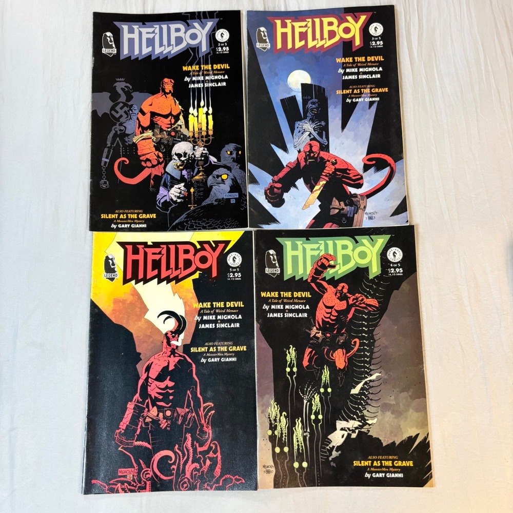 Hellboy Wake the Devil comic # 2 3 4 5 Dark Horse Legend Mike Mignola 1996